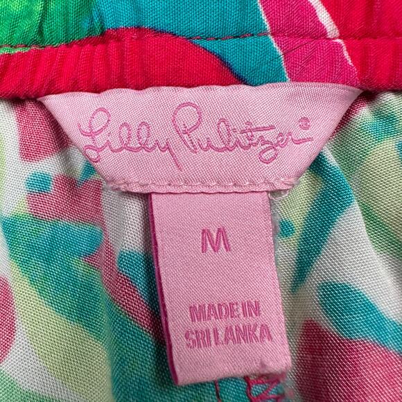 Lilly Pulitzer Pants Womens Medium Pink Cambridge Palazzo Jungle Tumble Resort - Picture 7 of 15